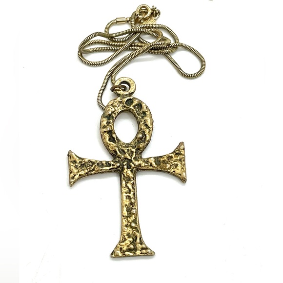 Egyptian Revival Ankh Necklace - Picture 2 of 6